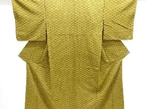 網目模様上代紬単衣着物